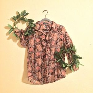 Multi use, bold pattern blouse. Super light and breathable.